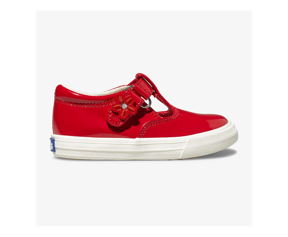 Kids Keds Slip Ons - Daphne Patent - Red - 5913-YVUAQ